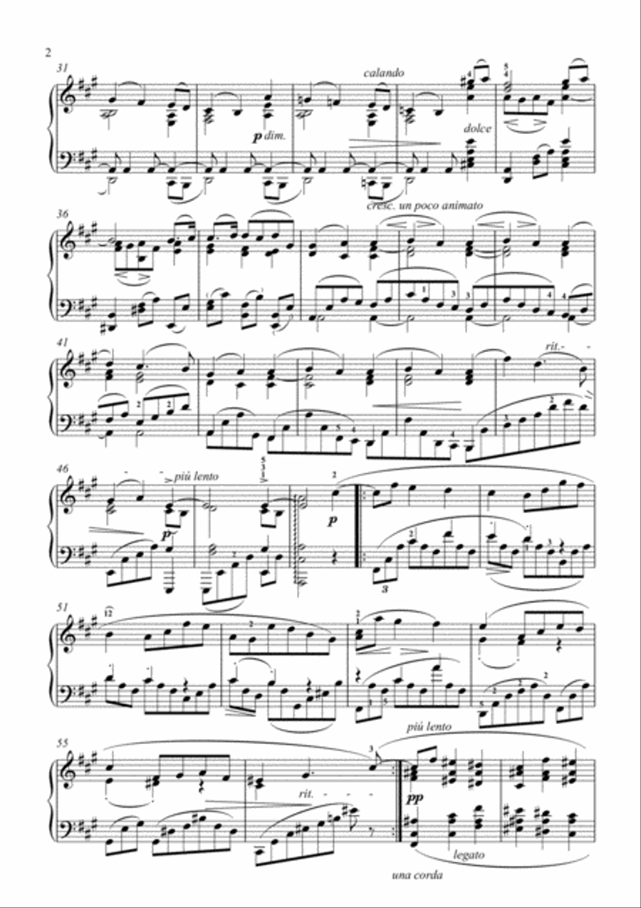 Brahms - Intermezzo Op. 118 No. 2 in A major Piano Solo scores gallery preview page 2