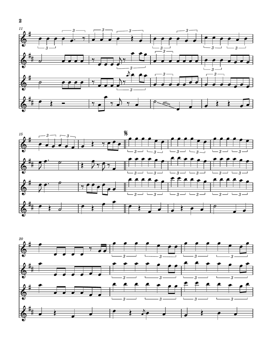 Two Blue Chairs & You Saxophone Quartet scores gallery preview page 3