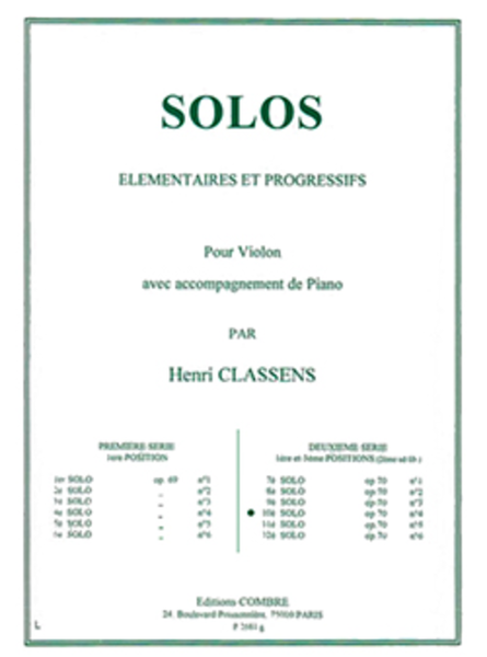 Solo elementaire et progressif No. 10 Op. 70 No. 4