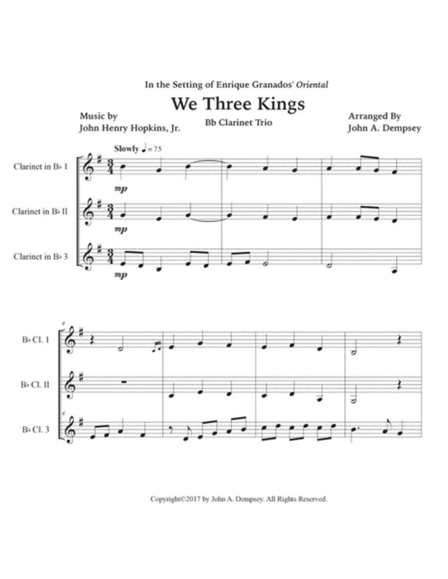 We Three Kings (Clarinet Trio) image number null