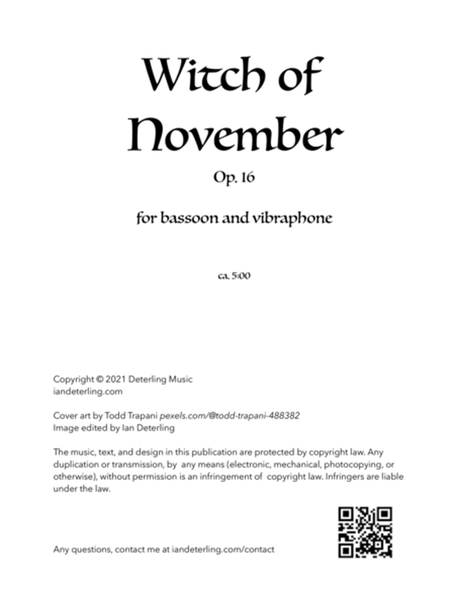 Witch of November (for bassoon and vibraphone) image number null