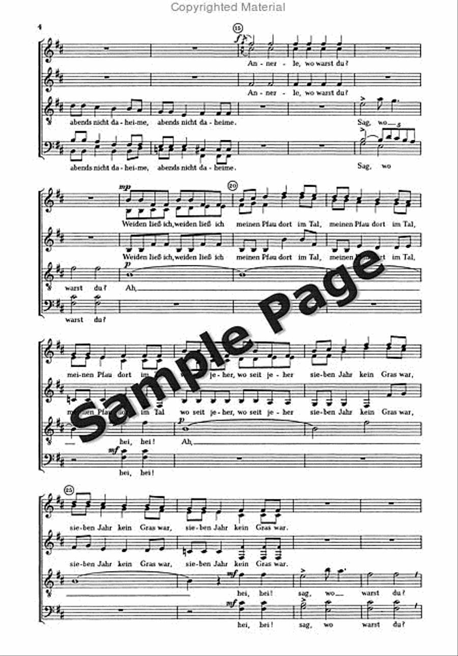 Annerle Wo Warst Du SSAATTBB scores gallery preview page 3