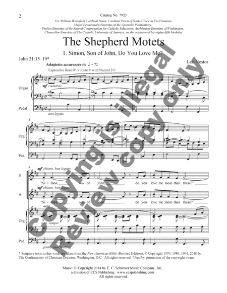 The Shepherd Motets:1. Simon, Son of John, Do You Love Me? image number null