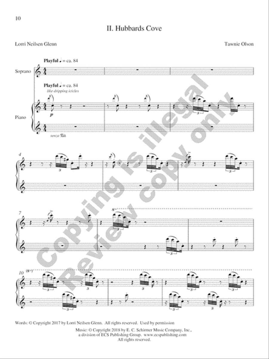 Three Songs on Poems by Lorri Neilsen Glenn Soprano Voice scores gallery preview page 8