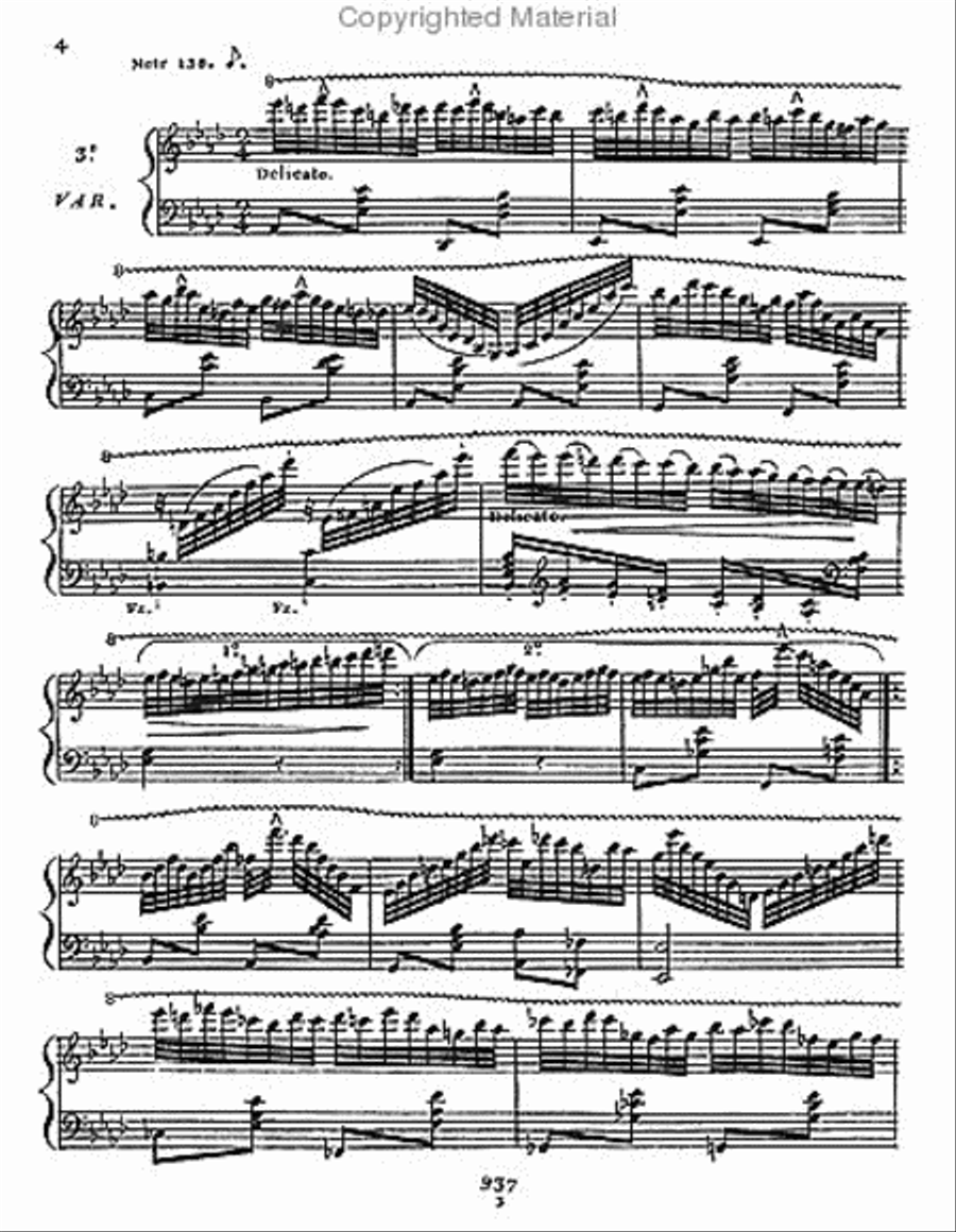 Eight variations for the fortepiano. Opus I. 1824 Piano Solo scores gallery preview page 3