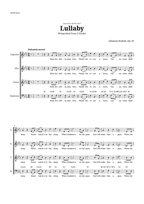 Lullaby by Brahms for SATB Choir