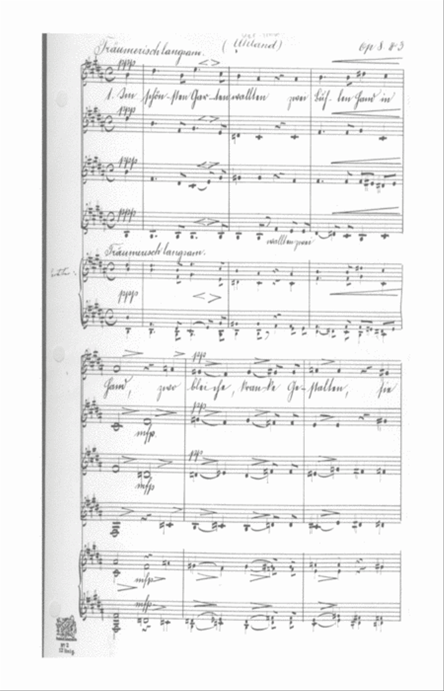 Schenker - Der Traum, op. 8, no. 3 for Women's Chorus a cappella SSA scores gallery preview page 3