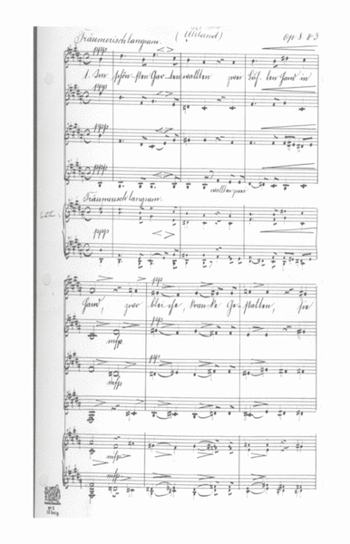 Schenker - Der Traum, op. 8, no. 3 for Women's Chorus a cappella