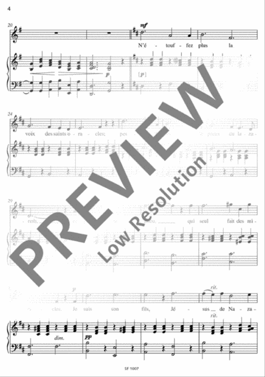 Jésus de Nazareth Voice Solo scores gallery preview page 5