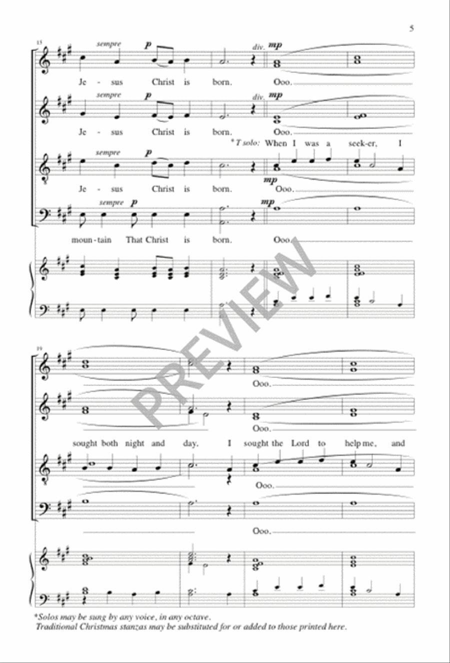 Go Tell It on the Mountain SSAATTBB scores gallery preview page 6