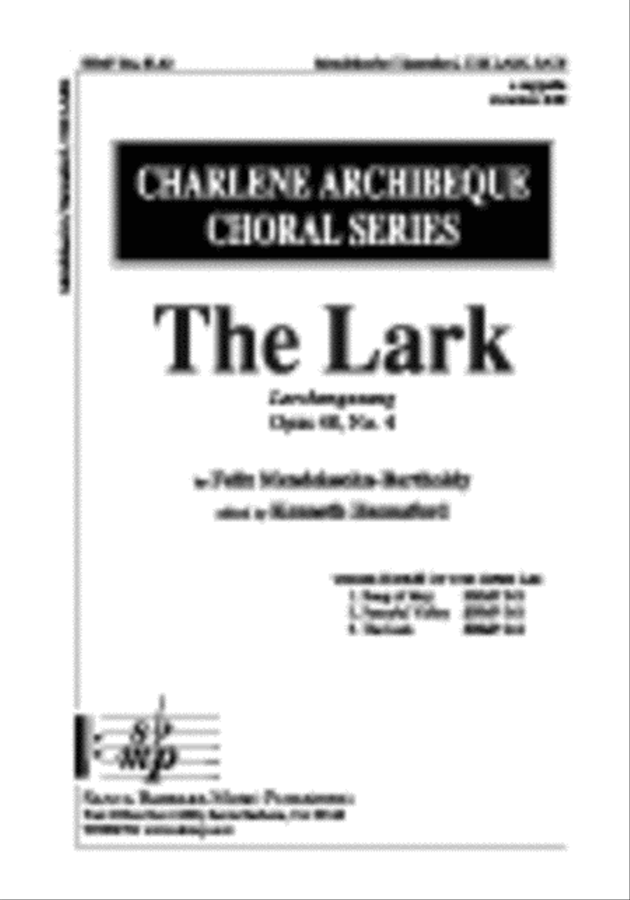 The Lark (Lerchengesang) - SATB Octavo 4-Part scores gallery preview page 1