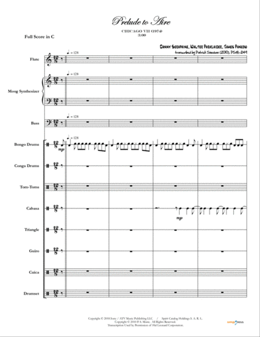 Prelude To Aire Small Ensemble scores gallery preview page 1