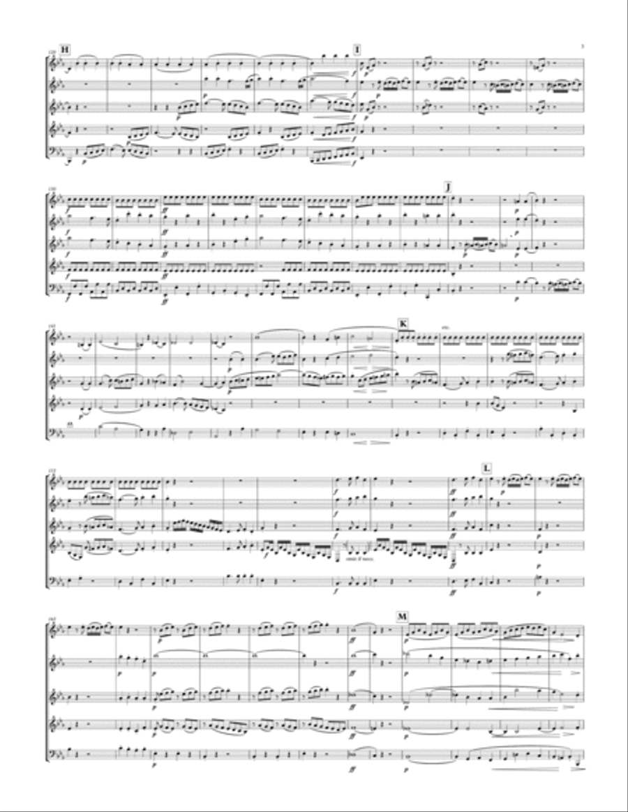 Wind Octet in Eb Major, Op. 103, arranged for Wind Quintet Woodwind Quintet scores gallery preview page 3