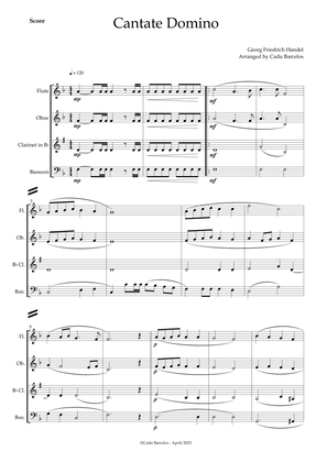 Cantate Domino - Handel (Woodwind Quartet)