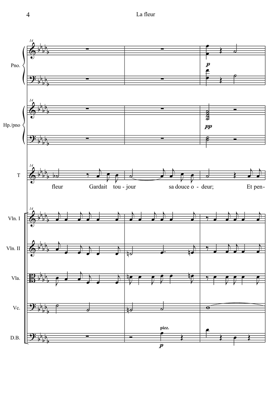 Carmen - La fleur que tu m-avais jetée (Tenor voice - chamber orchestra) Chamber Orchestra scores gallery preview page 4