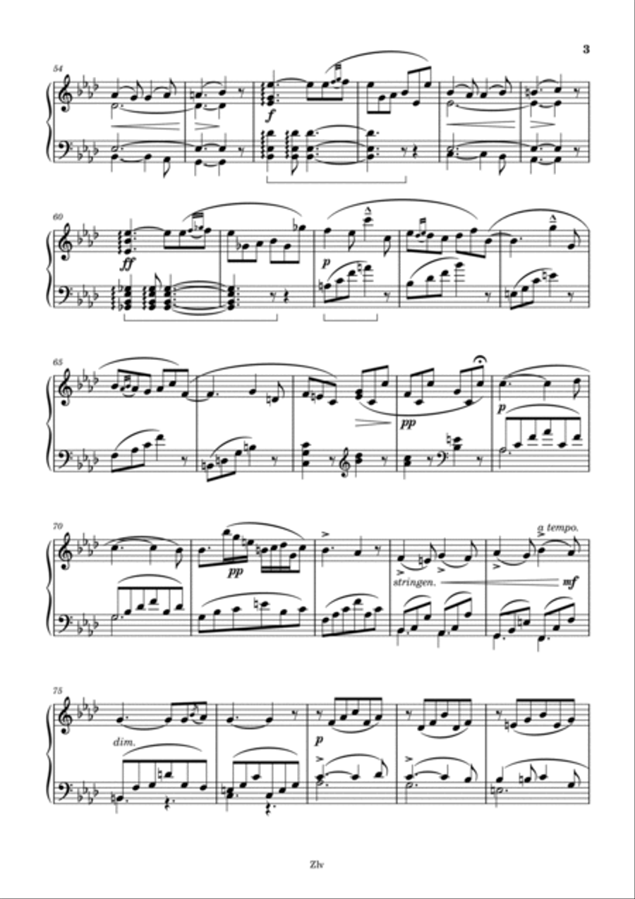 La séparation – Mikhail Glinka Piano Solo scores gallery preview page 3