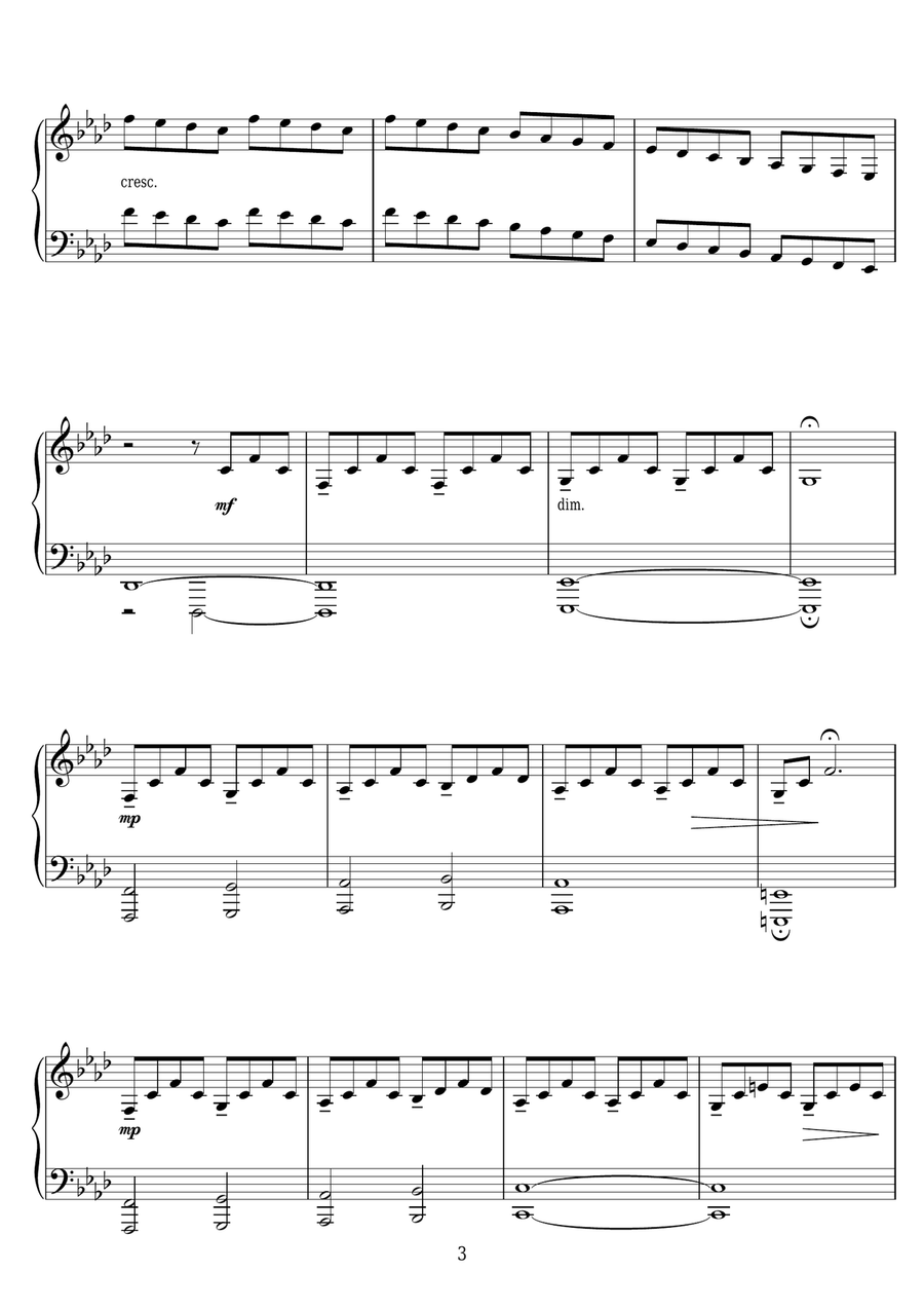 Elegy For The Arctic (extended version) Piano Solo scores gallery preview page 3
