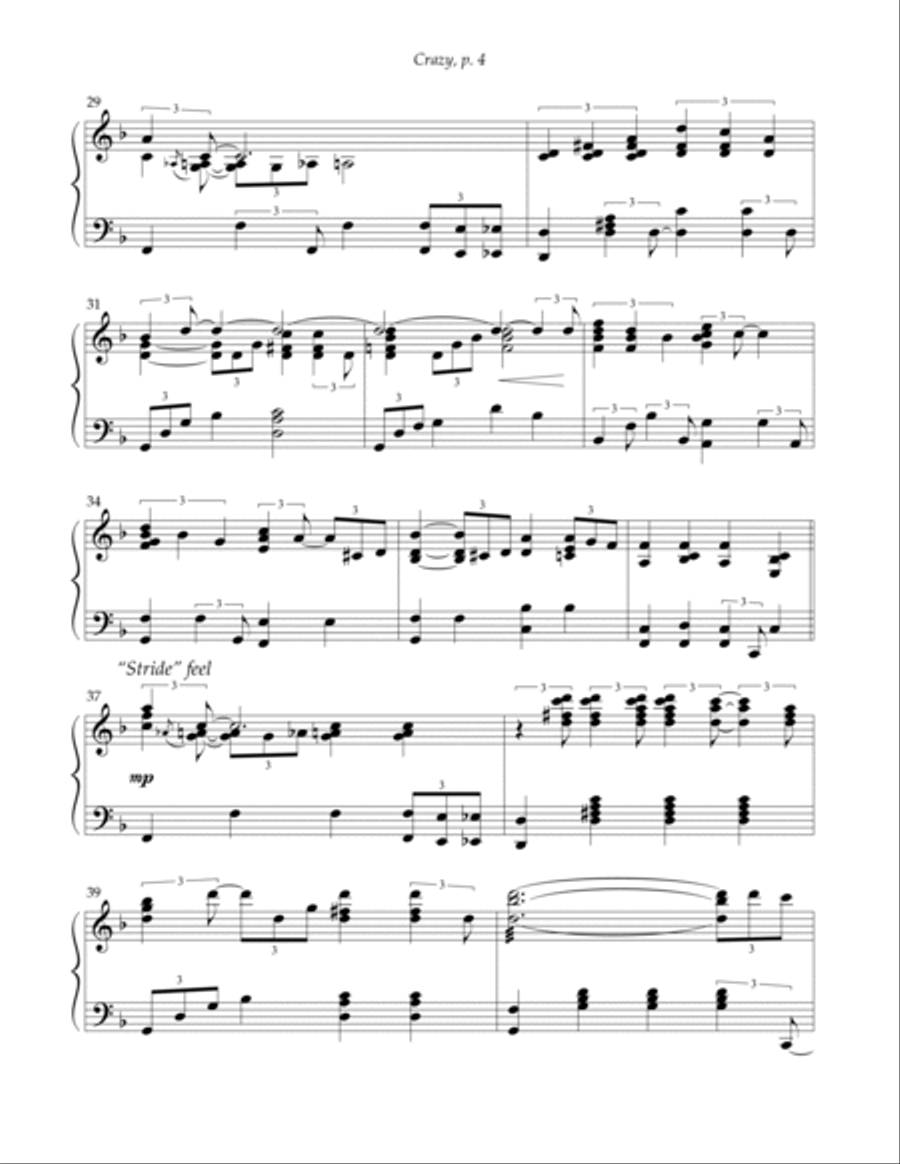 Crazy Crazy Piano Solo scores gallery preview page 4