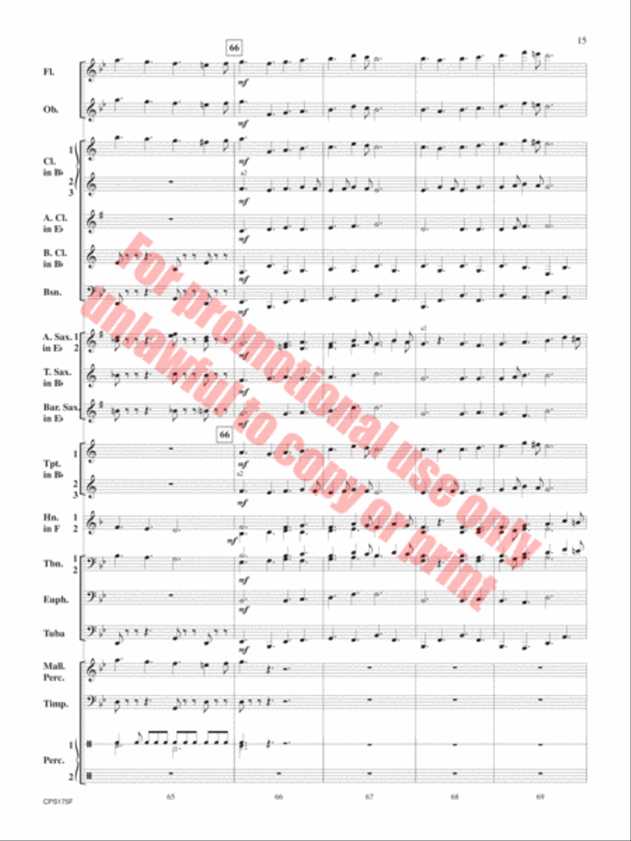 Aberystwyth Variants Concert Band scores gallery preview page 16