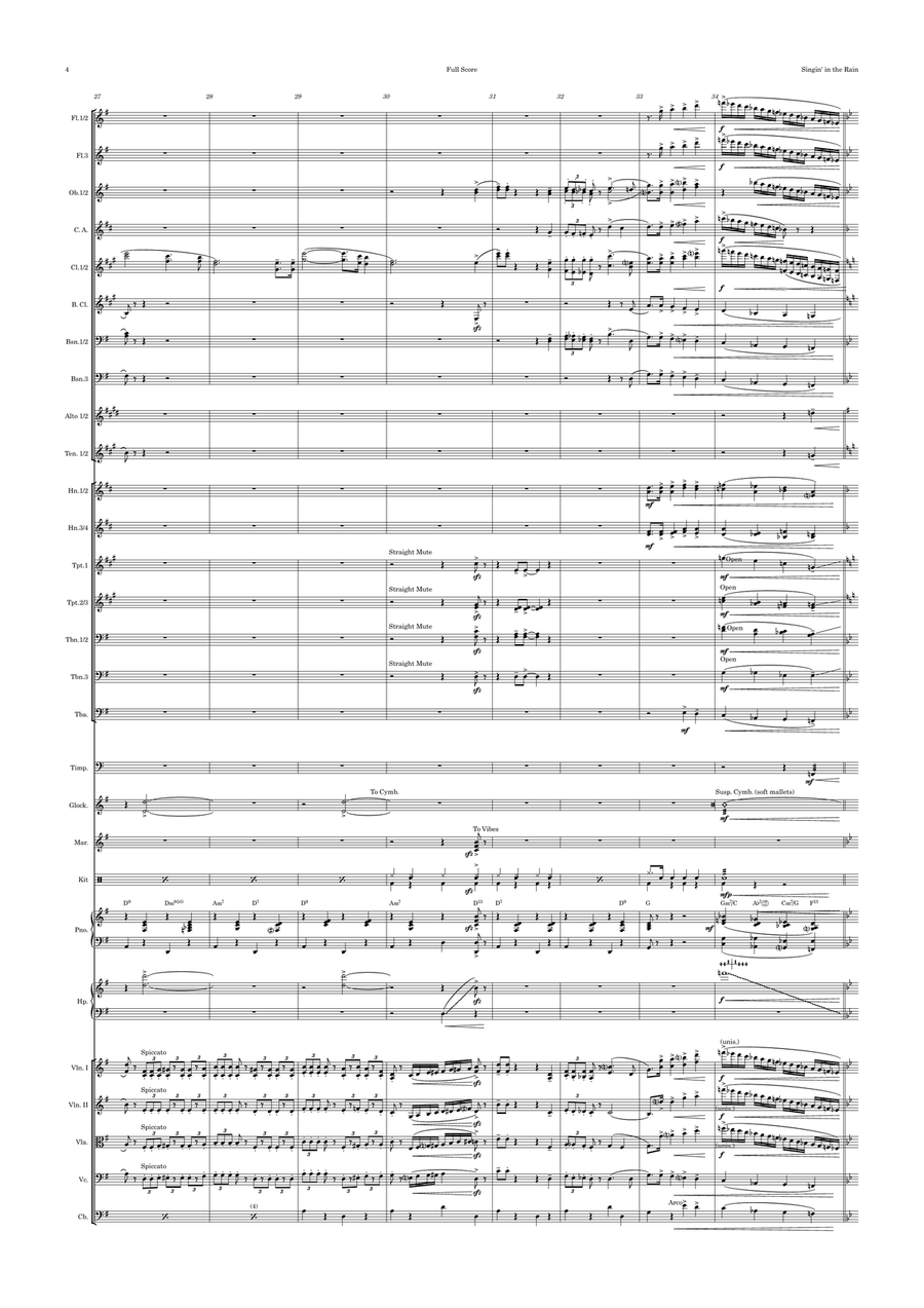 Singin' In The Rain Singin' In The Rain Full Orchestra scores gallery preview page 4