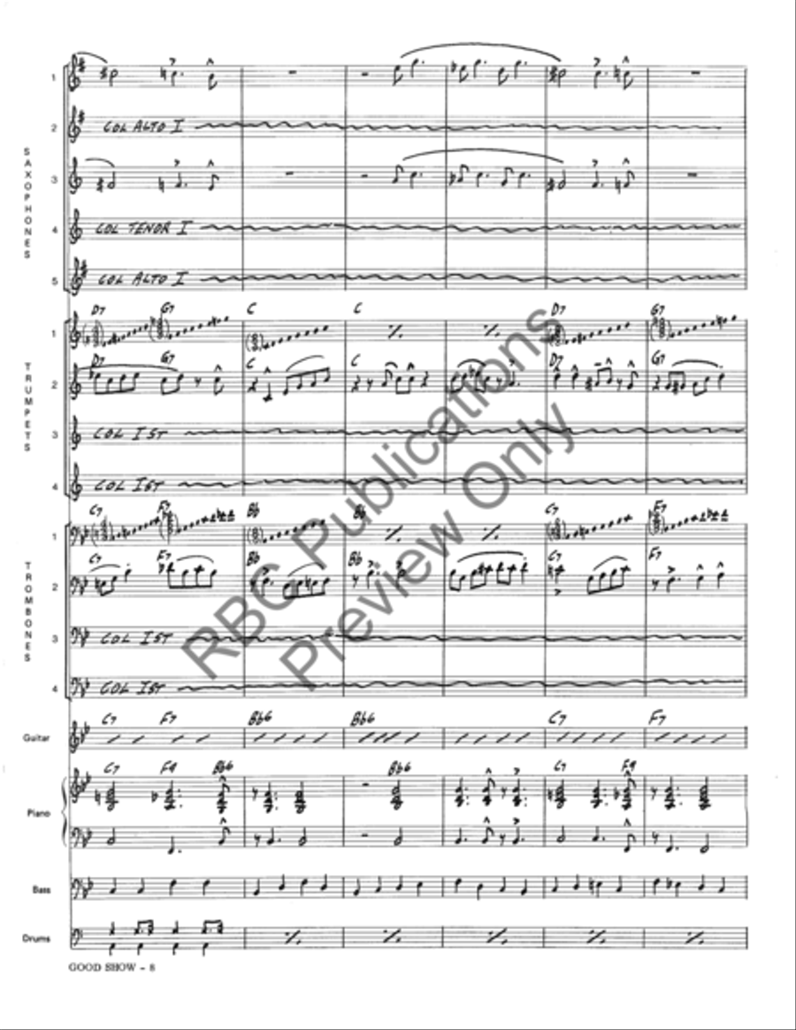 Good Show (Score) Jazz Ensemble scores gallery preview page 11