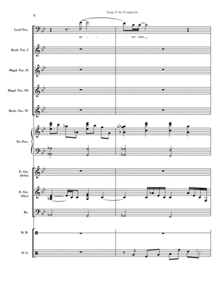 Song of the Evergreens [Chicago] (full score & set of parts) image number null