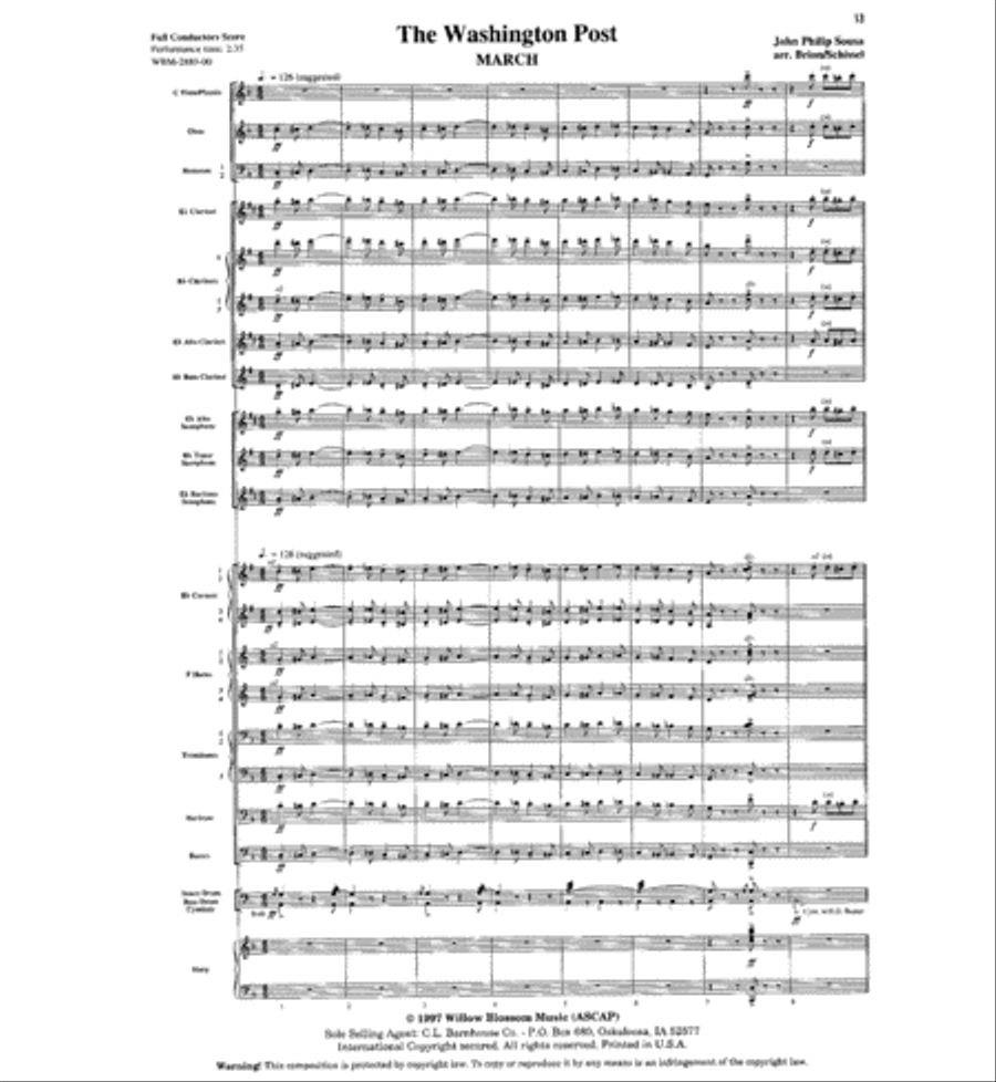 The Washington Post Concert Band scores gallery preview page 2