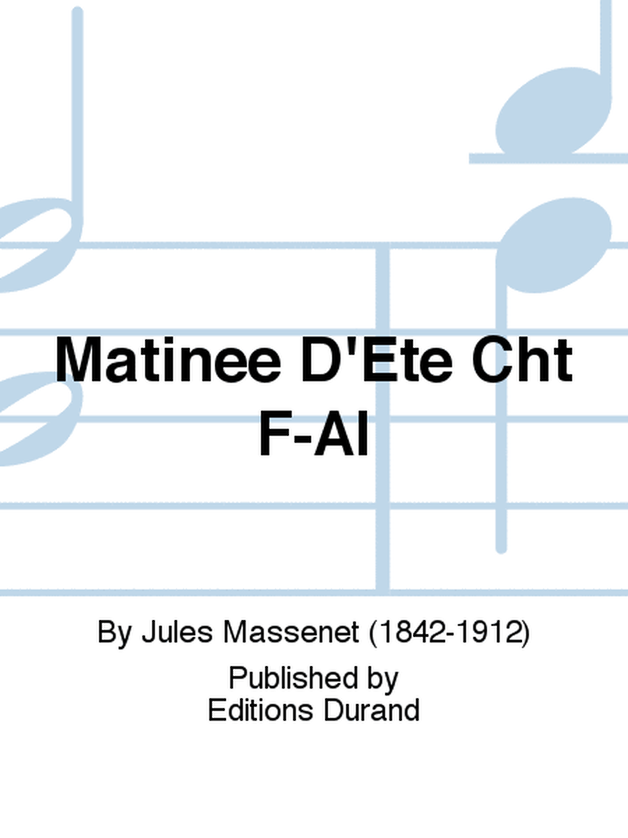 Matinee D'Ete Cht F-Al