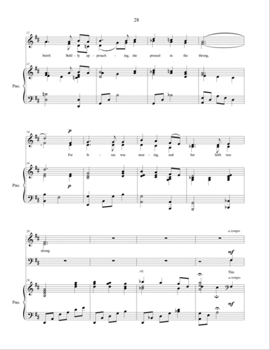 His Garment of Grace, sacred music for SATB choir 4-Part scores gallery preview page 3