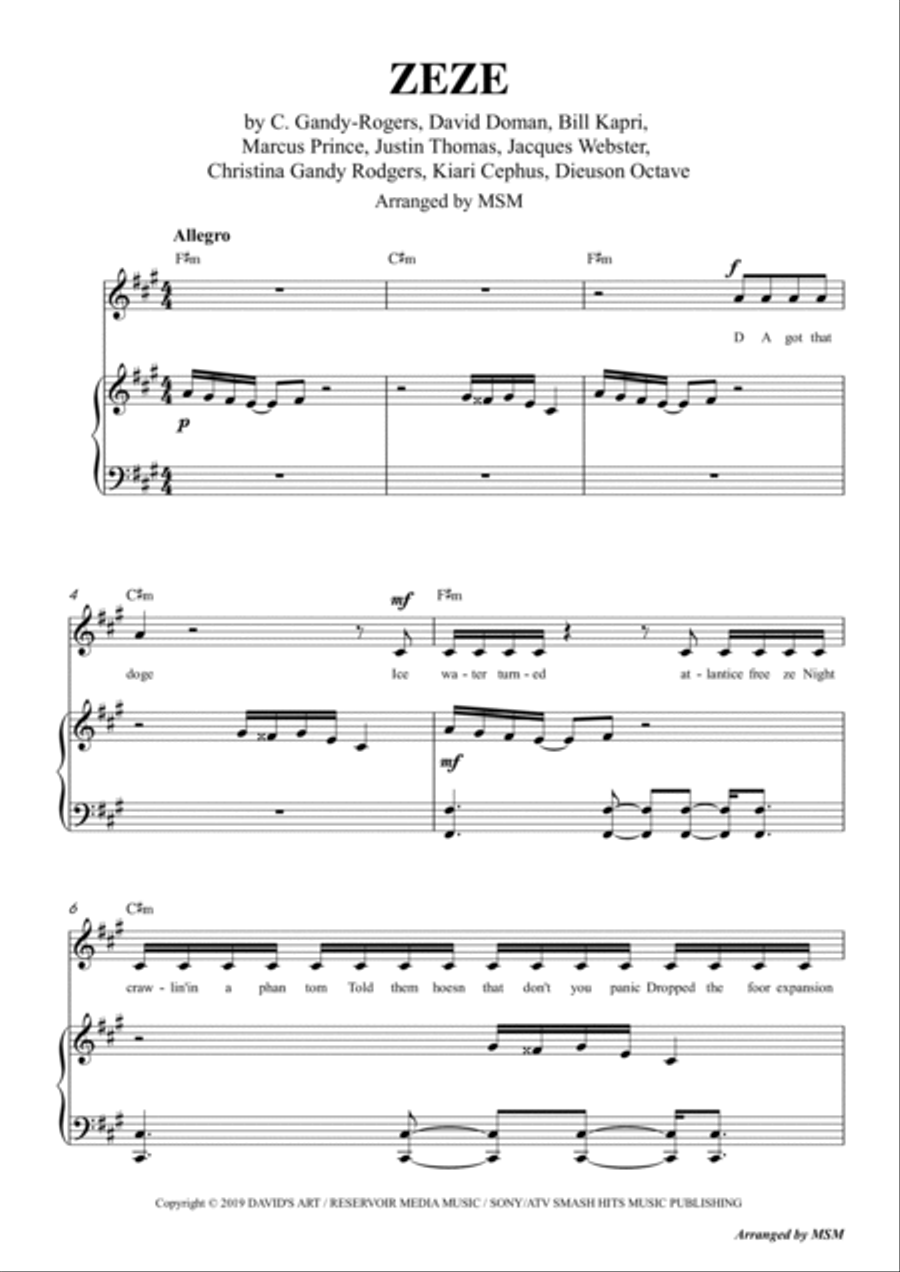 I'm Fine (feat. Travis Scott) Voice scores gallery preview page 3