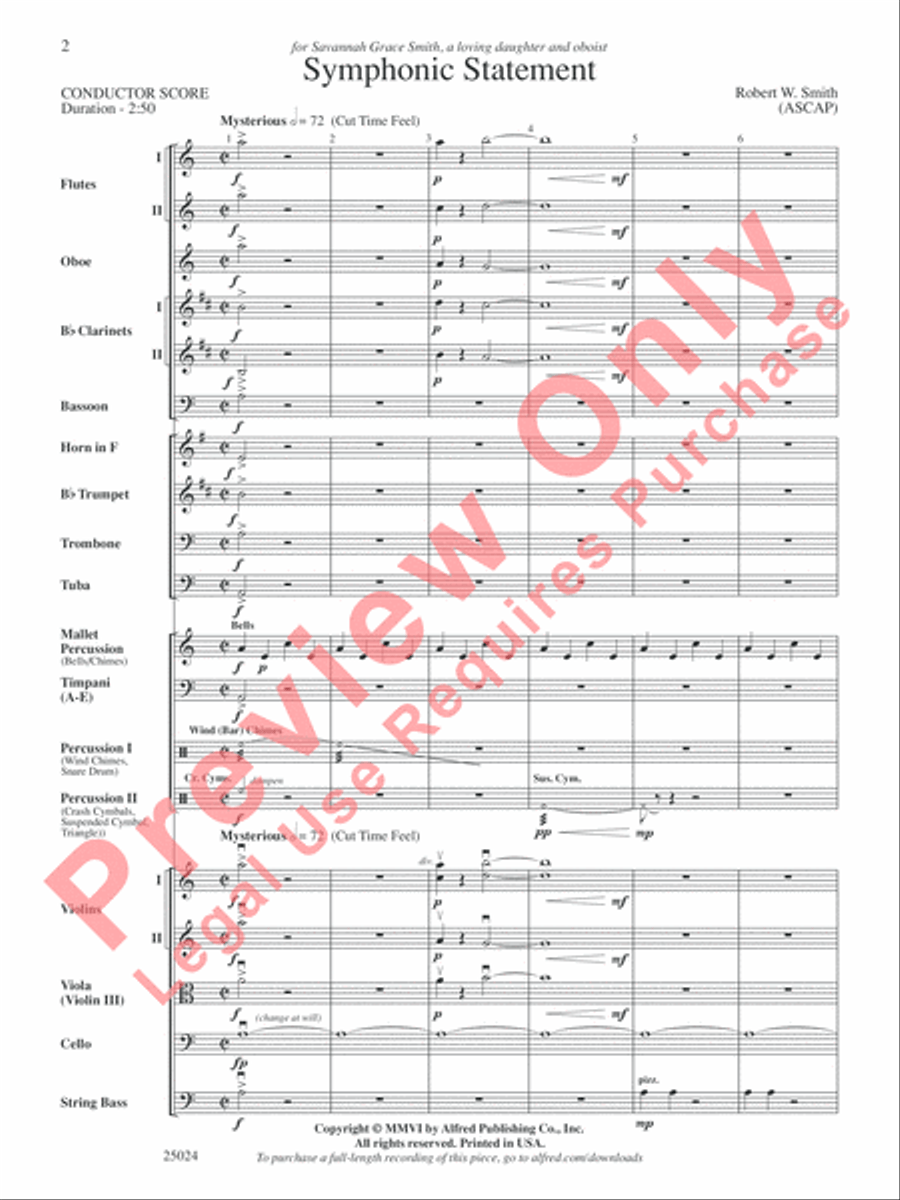 Symphonic Statement Full Orchestra scores gallery preview page 4