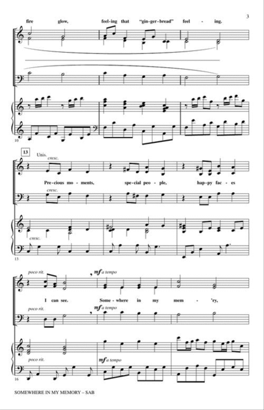 Somewhere in My Memory 3-Part scores gallery preview page 4