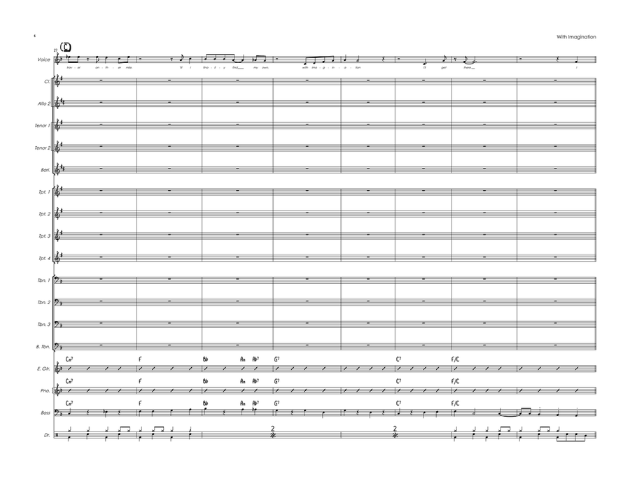 With Imagination I'll Get There Jazz Ensemble scores gallery preview page 4