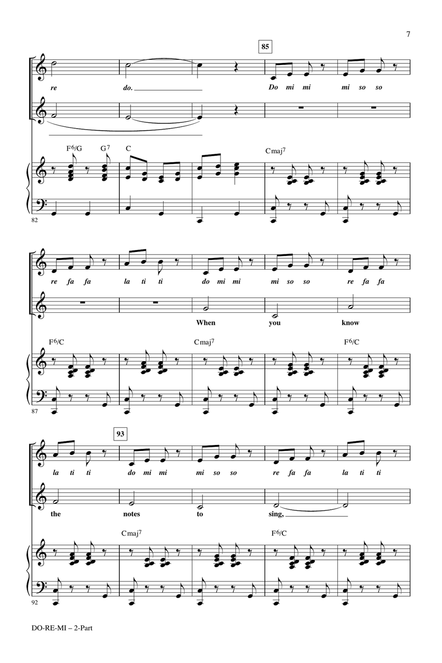 Do-Re-Mi (arr. Roger Emerson) 2-Part scores gallery preview page 6