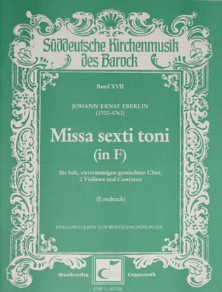 Book cover for Missa sexti toni