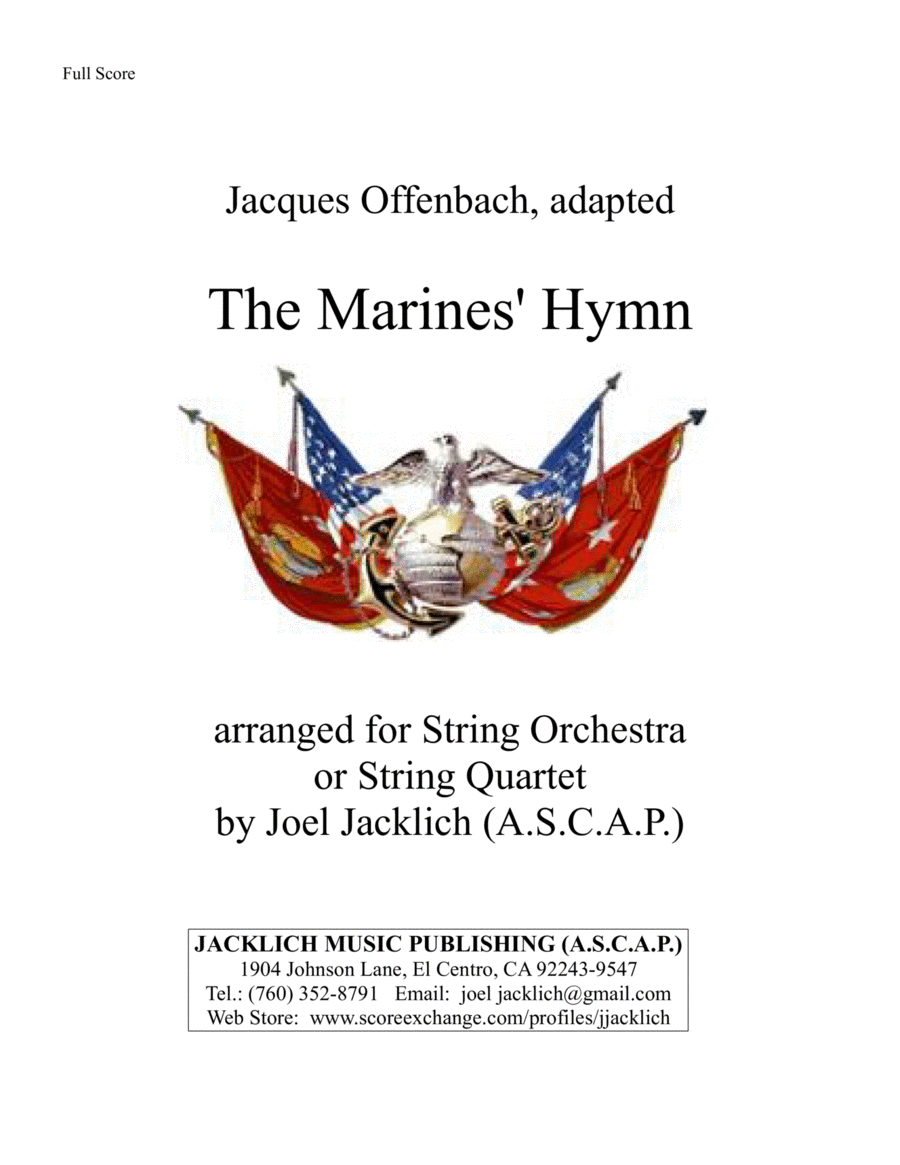 Marines' Hymn (From the Halls of Montezuma) String Orchestra scores gallery preview page 1