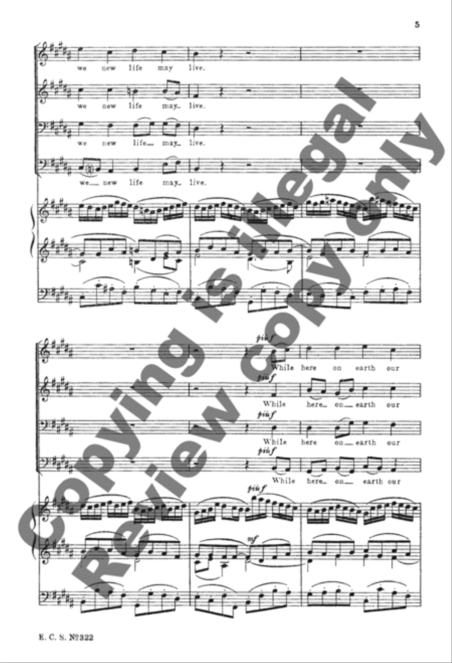Cantata 22: Subdue us through Thy kindness TTBB scores gallery preview page 5