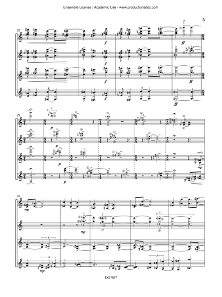 4 figures acoustiques Guitar Ensemble scores gallery preview page 5
