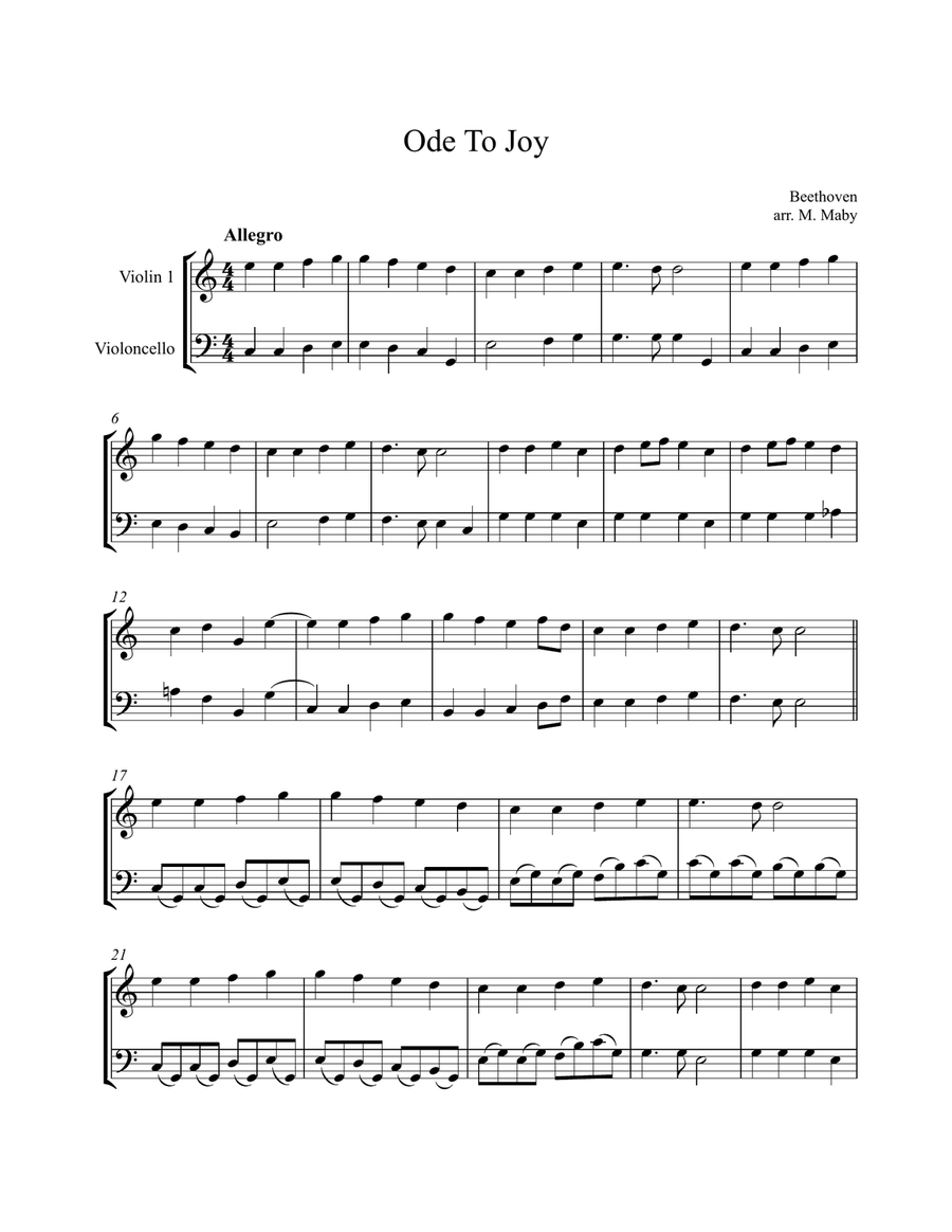 Wedding Collection for Violin & Cello Duet String Duet scores gallery preview page 4