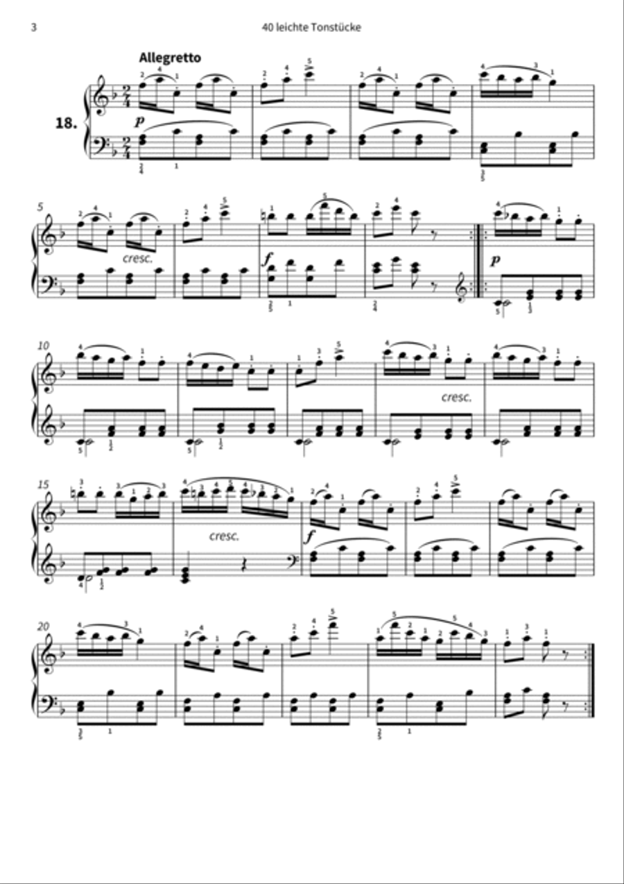 40 leichte Tonstucke Piano scores gallery preview page 5