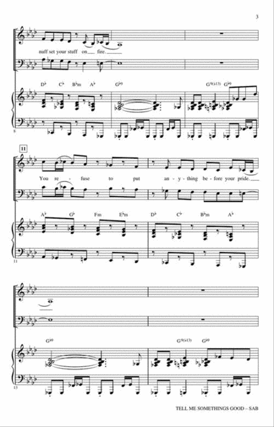 Tell Me Something Good 3-Part scores gallery preview page 4