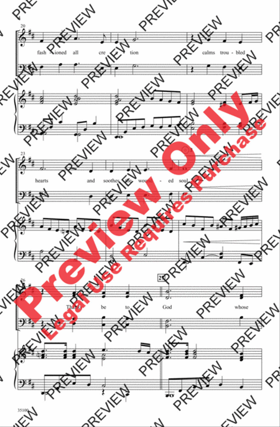 Thanks Be to God 4-Part scores gallery preview page 4
