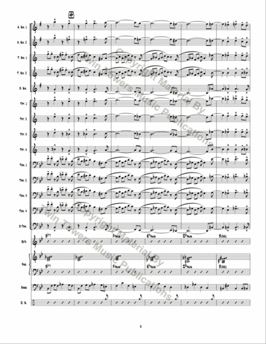 Possum Valley Shuffle Jazz Ensemble scores gallery preview page 8