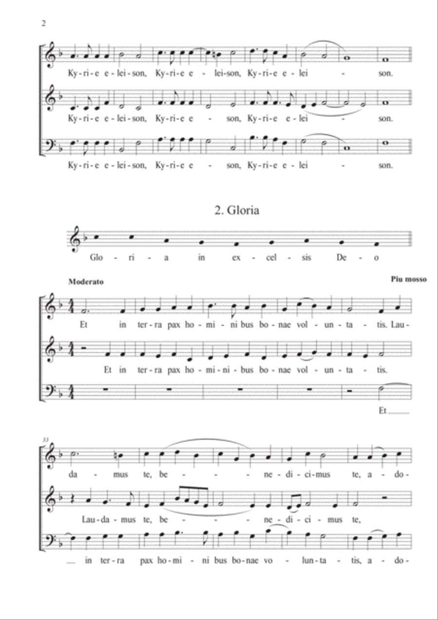 Missa semplice á la Palestrina 3-Part scores gallery preview page 4
