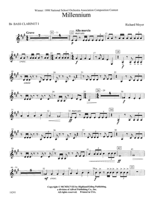 Millennium: Bass Clarinet 1