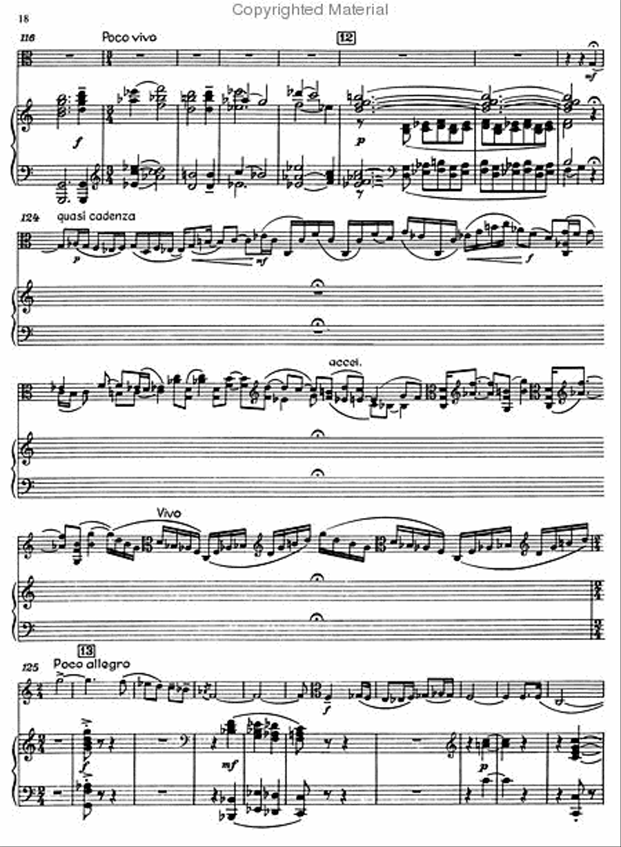 Rhapsody-Concerto for Viola and Orchestra (1952) Piano scores gallery preview page 4