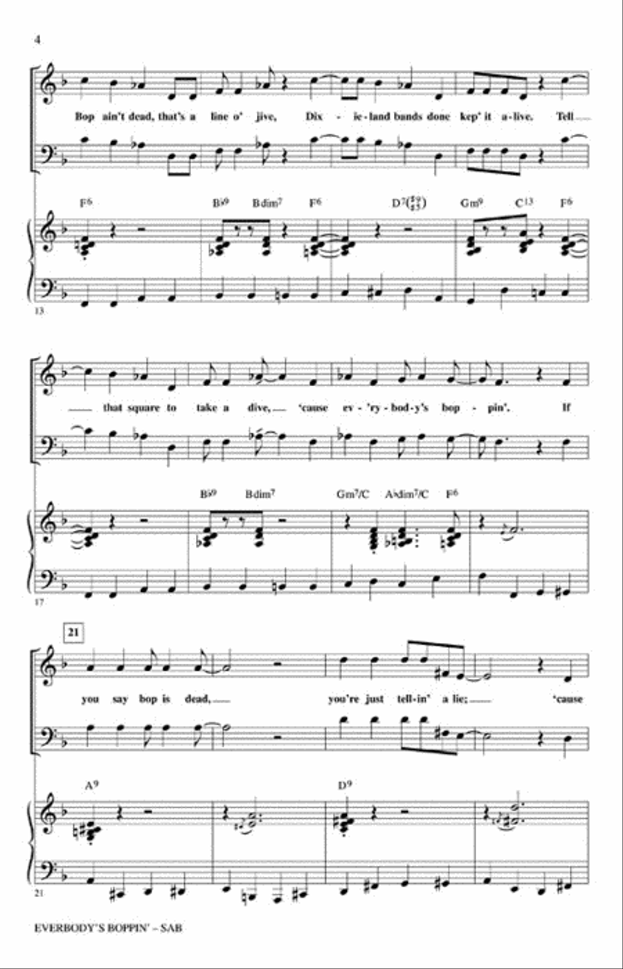 Everybody's Boppin' 3-Part scores gallery preview page 3