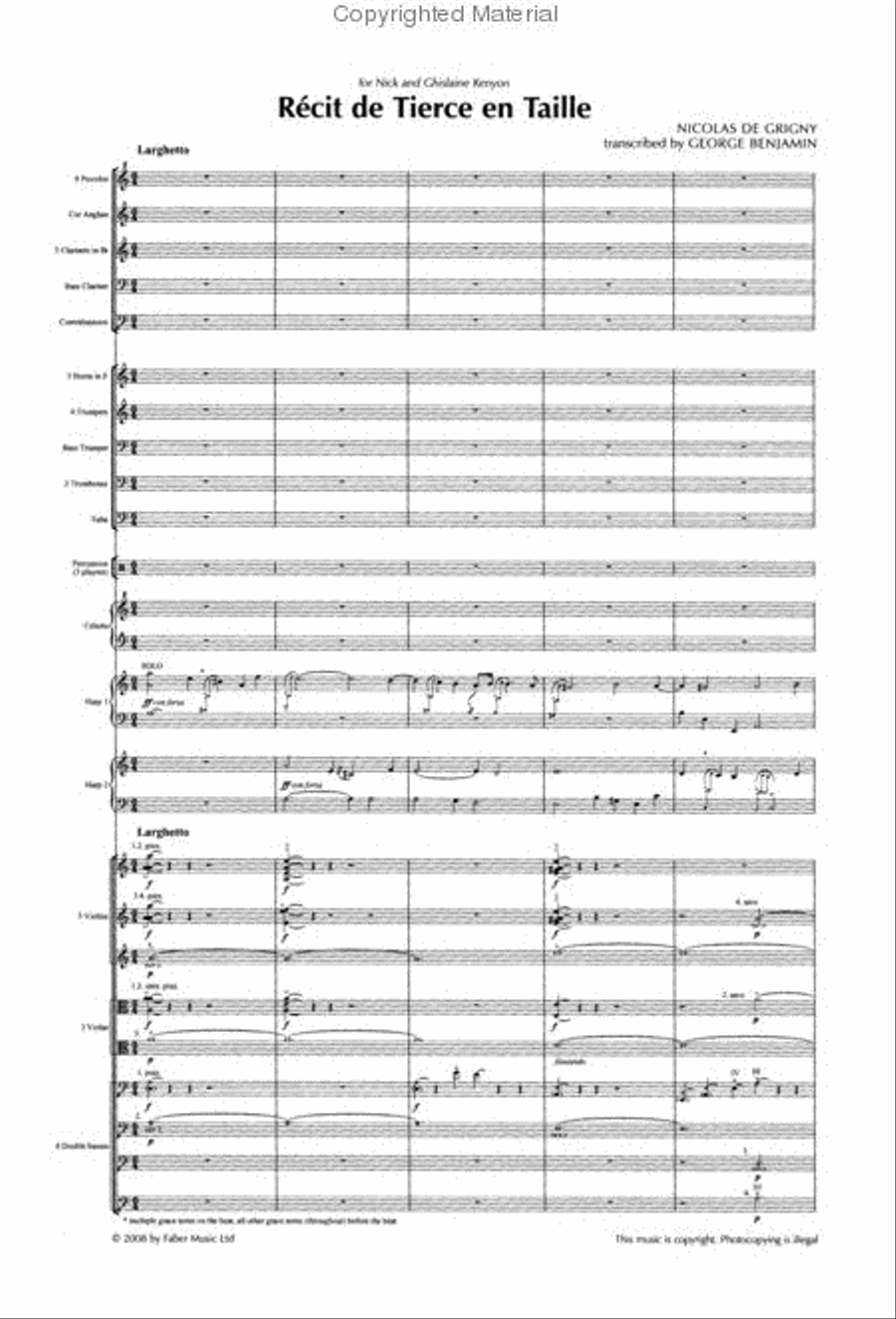 Recit de Tierce en Taille Full Orchestra scores gallery preview page 2