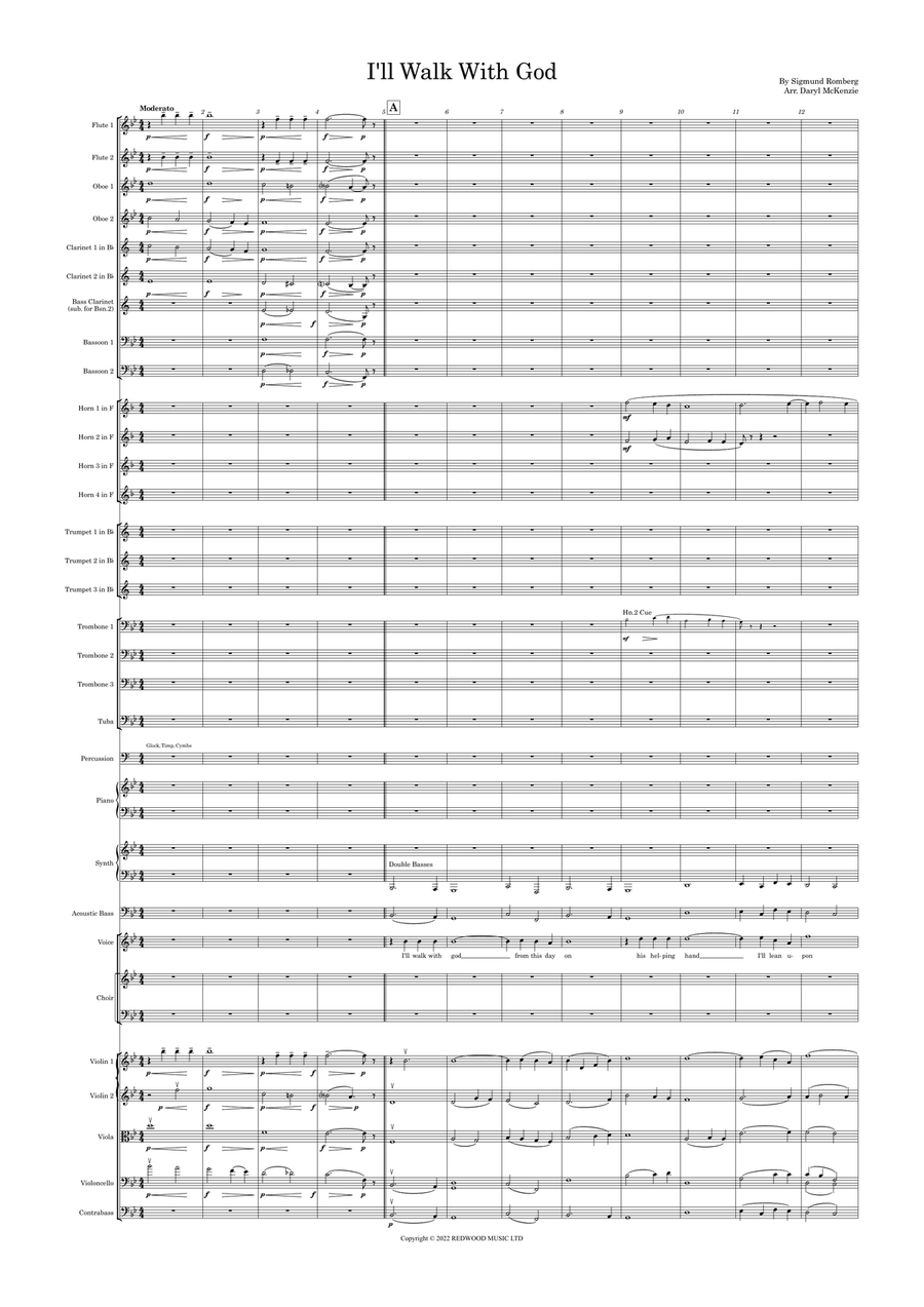 I'll Walk With God Full Orchestra scores gallery preview page 1
