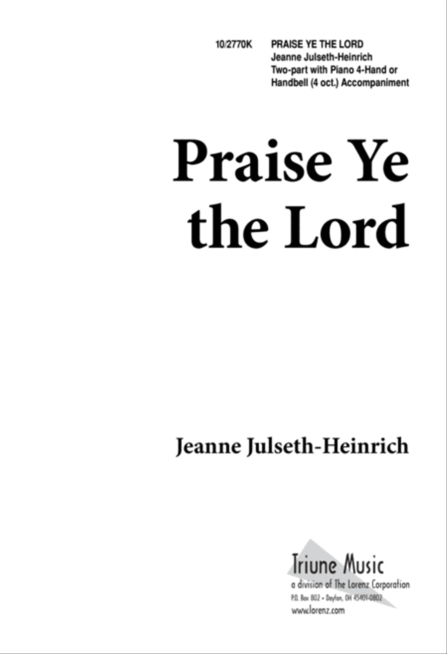 Praise Ye the Lord 2-Part scores gallery preview page 1
